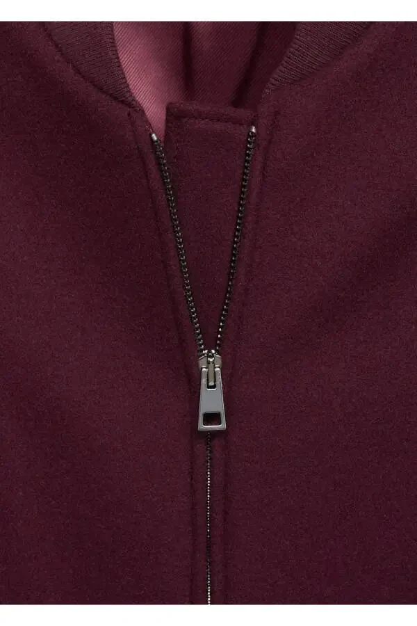 Pocketed Wool Bomber Jacket - 7