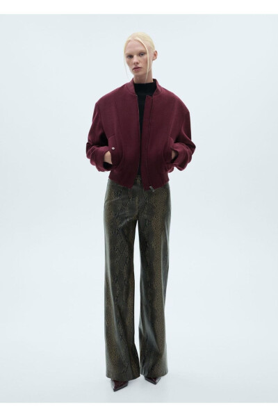 Pocketed Wool Bomber Jacket - MANGO WOMAN (1)