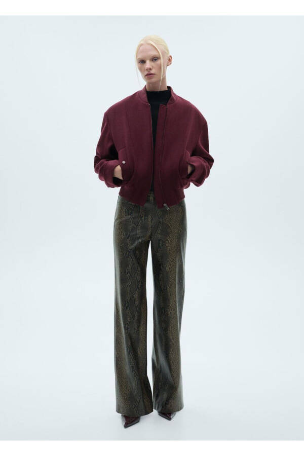 Pocketed Wool Bomber Jacket - 2
