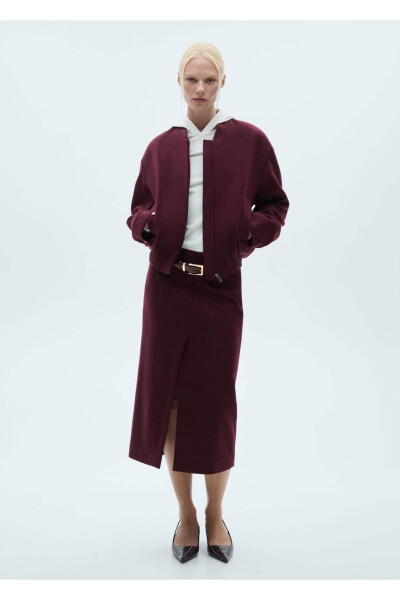 Pocketed Wool Bomber Jacket - 4