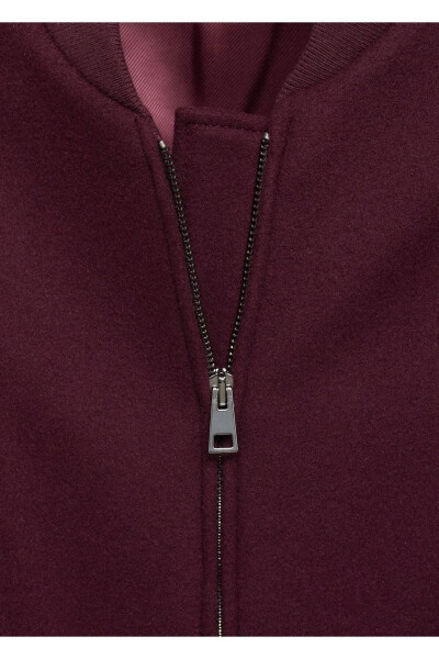 Pocketed Wool Bomber Jacket - 7