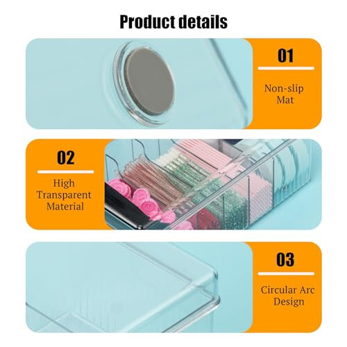 POCMKO Lash Extension Organizers and Storage, Lash Extension Supplies Organizer, Lash Cart Organizer, Acrylic Large Capacity Eyelash Extension Supplies Storage Box, Lashes Supplies Container - 4