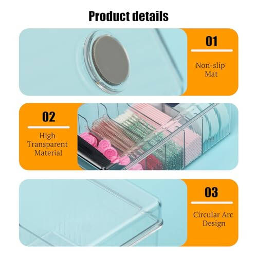 POCMKO Lash Extension Organizers and Storage, Lash Extension Supplies Organizer, Lash Cart Organizer, Acrylic Large Capacity Eyelash Extension Supplies Storage Box, Lashes Supplies Container - 4