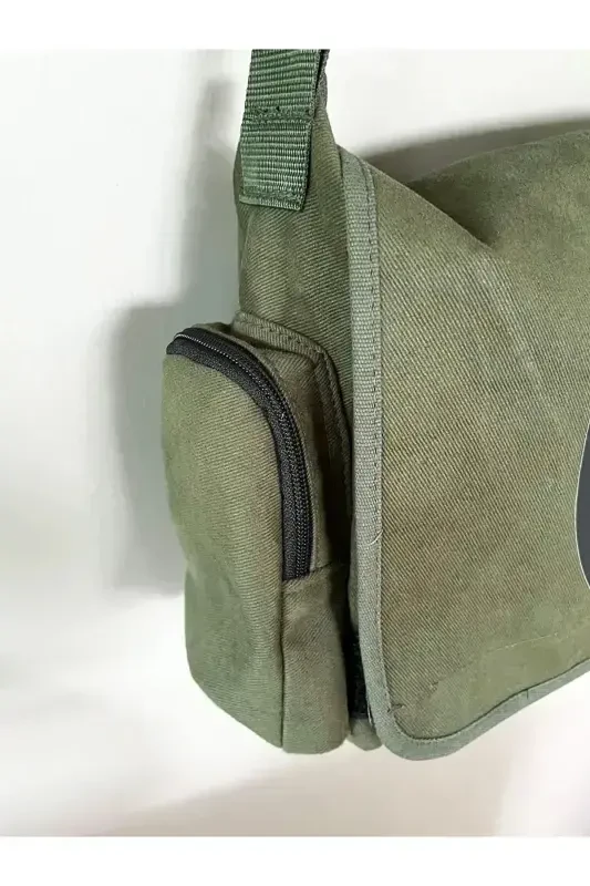 Почтальонская Сумка Унисекс Уличный Стиль-хаки - 2