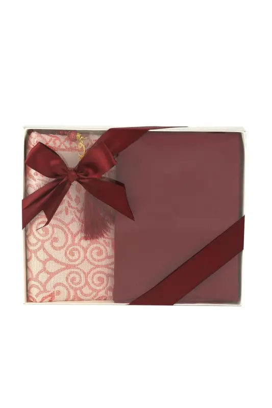 Подарочный Набор: Коврик, Шаль, Четки - БОРДО - 1