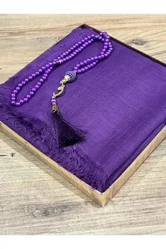 Подарочный, Приданое, Маулид, Для приданного, Набор для намаза с фламинго для приданого невесты - ФИОЛЕТОВЫЙ - 4