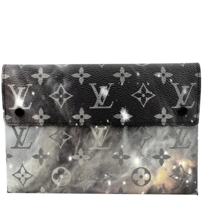 Поддержанная LOUIS VUITTON Галактика Pochette Monogram Холщовая Сумка Серая - 1
