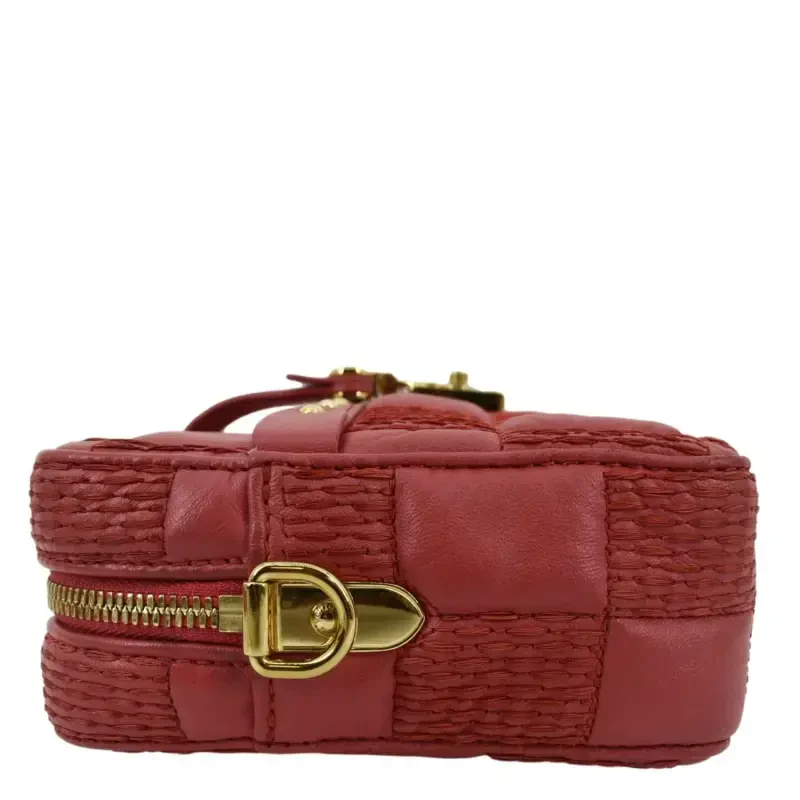 Поддержанная сумка через плечо LOUIS VUITTON Troca MM Damier из овечьей кожи розового цвета - 8