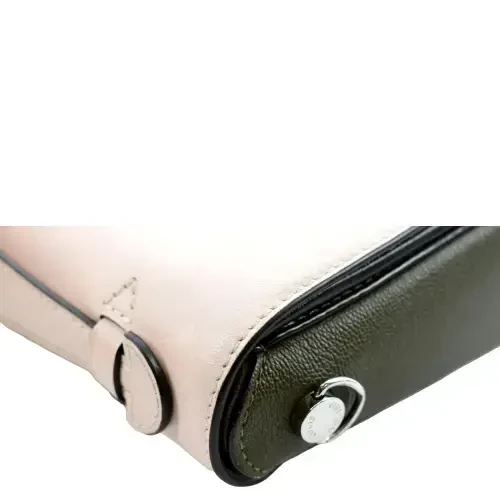 Подержанный LOUIS VUITTON Очень телячья кожа Седло Плечо Сумка Khaki Green - 5