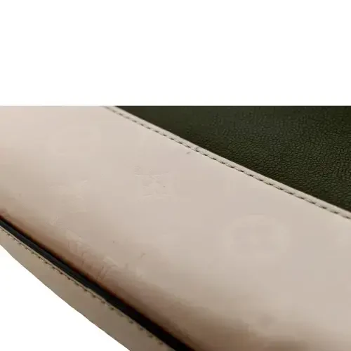 Подержанный LOUIS VUITTON Очень телячья кожа Седло Плечо Сумка Khaki Green - 11