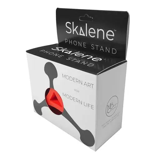 Подставка для телефона Mica Design Company Skalene - 100% силиконовая резина, регулируемый держатель телефона, опора, подставка - для стола, офиса, дома, кухни (ярко-красный) - 5