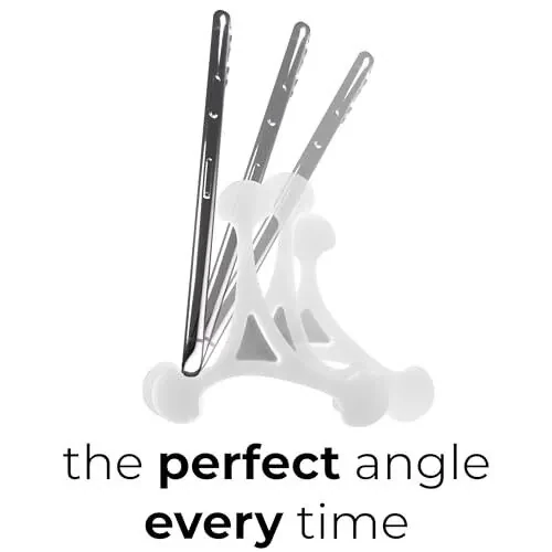 Подставка для телефона Mica Design Company Skalene - 100% силиконовый каучук, регулируемый держатель для телефона, опора, подставка - стол, офис, дом, кухонный аксессуар (арктический белый) - Mica Design Company (1)