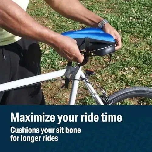 Подушка для велосипедного сиденья Bikeroo - Подушка из геля для велосипедного сиденья, совместима с Peloton, регулируемая для комфорта мужчин и женщин на стационарных тренажерах, горных и дорожных велосипедах - 6