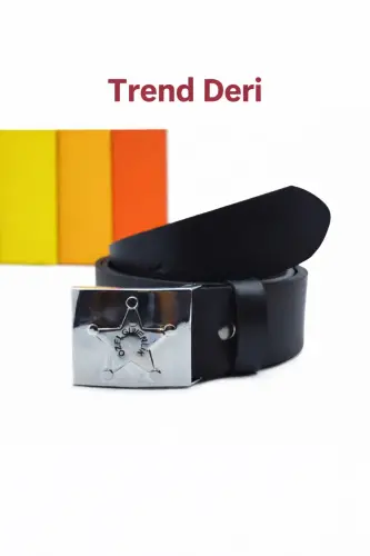 Пояс безопасности из натуральной кожи Special Security Belt 4,5 см - 1