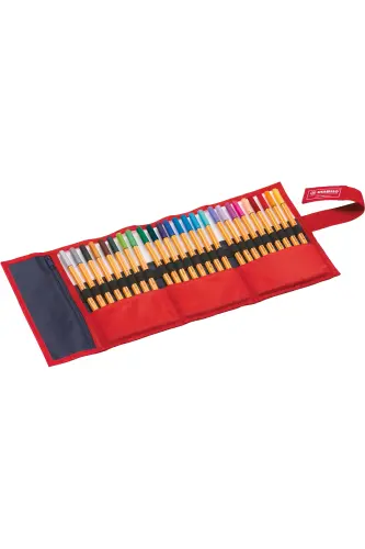 Point 88 Fine Felt Tip Pen 25 Colors Roll Bag Set - 1