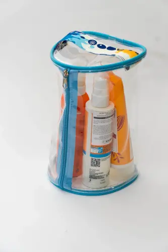 Point Desen El Tutmalı Büyük Boy Sİyah Şeffaf Tatil, Plaj, Kozmetik ,makyaj Ve Bakım Çantası-Çok Renkli - 2