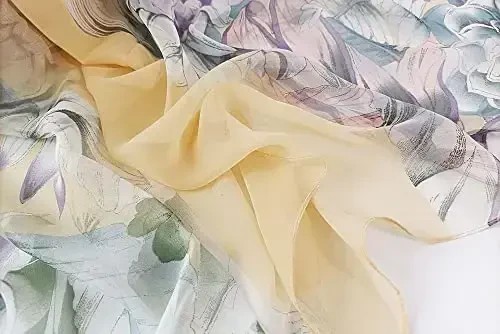 Pokeedioty Ayollar uchun sharflar Yengil moda ro'mollari Elegant gul naqshli shaffof ro'mollar - 3