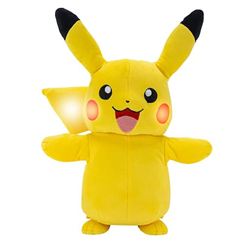 Pokémon Pikachu Elektr Zaryadli Plush - 10 dyuymli Interaktiv Plush Yorug'lik, Ovoz Reaktsiyalari va Momaqaldiroq FX bilan - 1