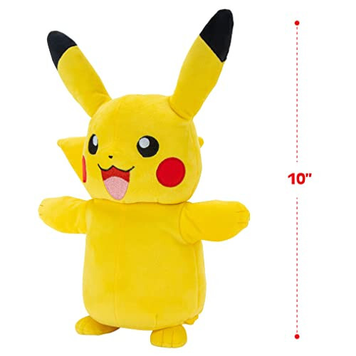 Pokémon Pikachu Elektr Zaryadli Plush - 10 dyuymli Interaktiv Plush Yorug'lik, Ovoz Reaktsiyalari va Momaqaldiroq FX bilan - 6