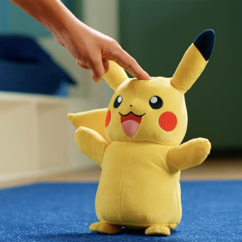 Pokémon Pikachu Elektrik Şarjlı Peluş - Işıklar, Ses Tepkileri ve Şimşek Efektiyle 10 İnç Etkileşimli Peluş - 4