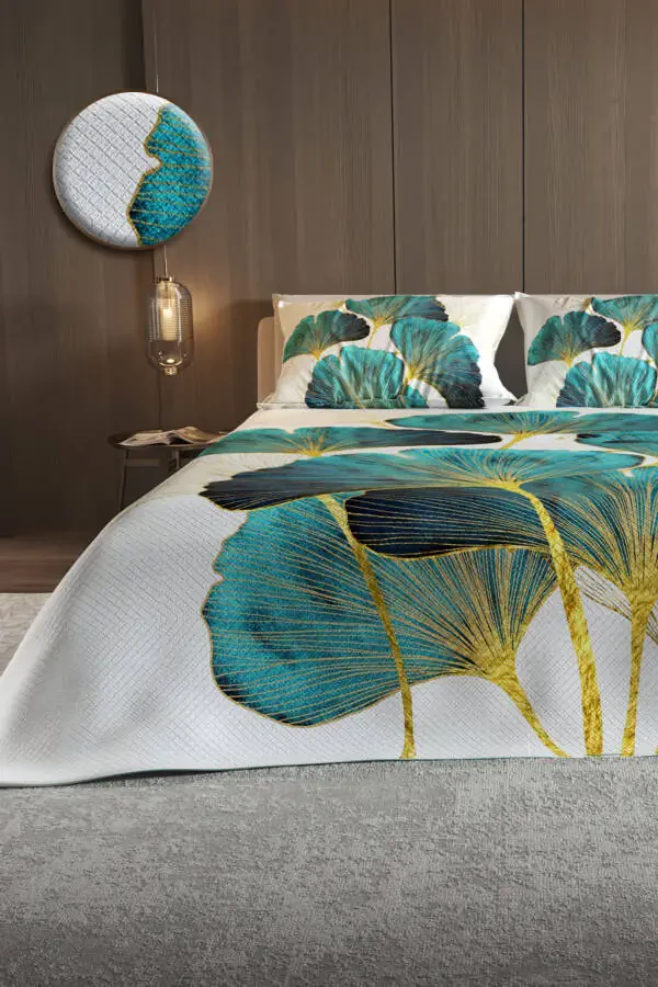 Покрывало Jacquard Тканый Хлопковый 3D Цифровая Печать Water Flowers - 1