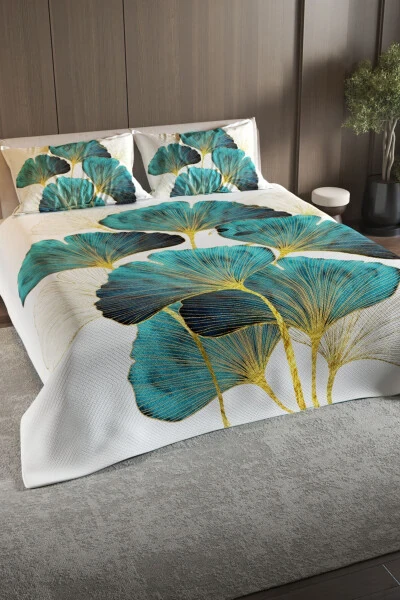 Покрывало Jacquard Тканый Хлопковый 3D Цифровая Печать Water Flowers - MONOHOME (1)