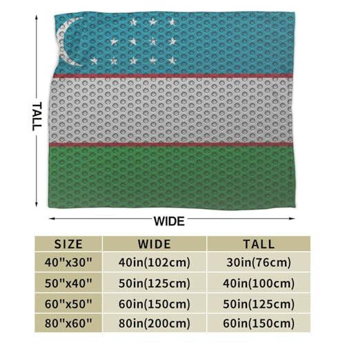 Покрывало с флагом Узбекистана для дивана, кровати, мягкое удобное покрывало 50