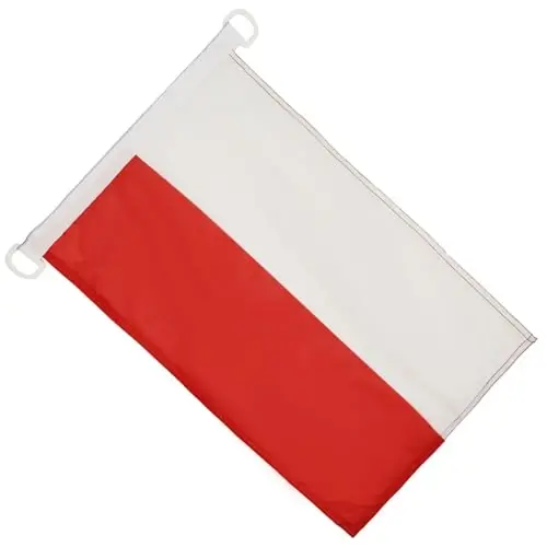Poland NAUTICAL Flag 18'' x 12'' - Polish flags 30 x 45 cm. - Banner 12x18 in for boat - AZ FLAG - 3