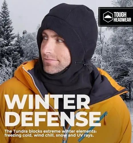 Tough Headwear Fleece Balaclava Ski Mask - Windproof Face Covering - Ski Mask for Cold Weather Gear - Winter Accessories - 6