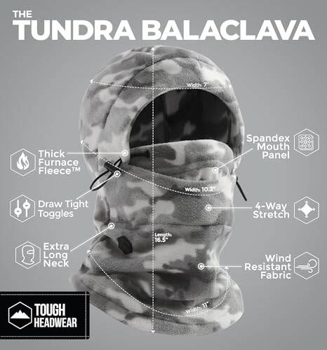 Polar Balaklava Kayak Maskesi - Erkekler ve Kadınlar İçin Kışlık Yüz Maskesi - Aşırı Soğuk Hava Araçları için Yüz Koruması Kayak Snowboard - 9