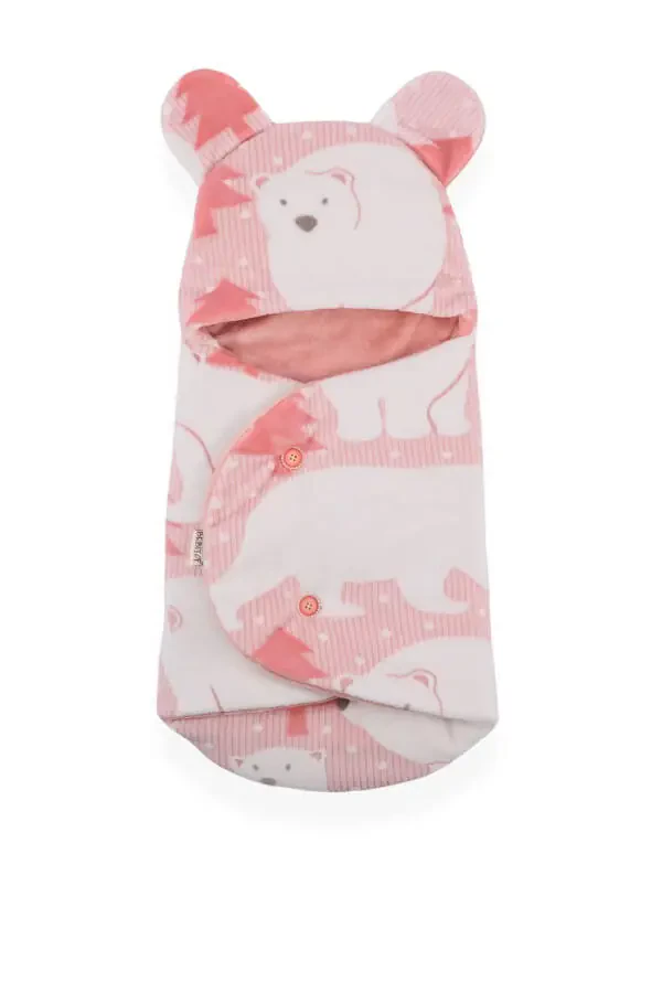Polar Bear Patterned Swaddle (0-6 MONTHS) - 1