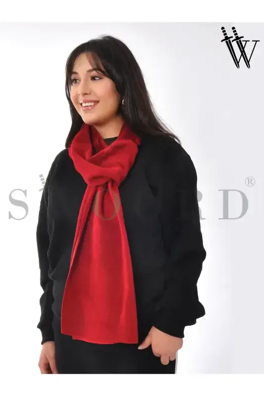 Polar Fleece Scarf - Cherry - 2