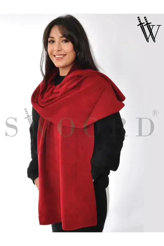 Polar Fleece Scarf - Cherry - 3