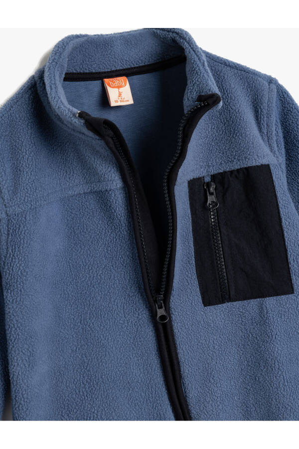 Polar jacket with zippered parachute fabric detail and cotton. - 3