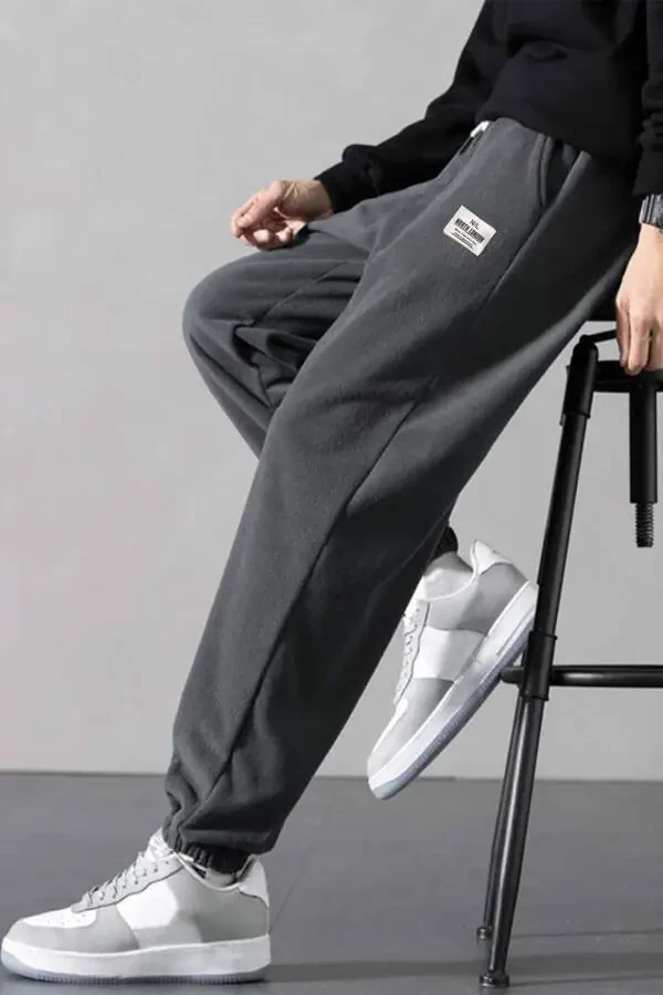 Polar mato Oversize antrasit rangli erkaklar uchun sport shim - 3