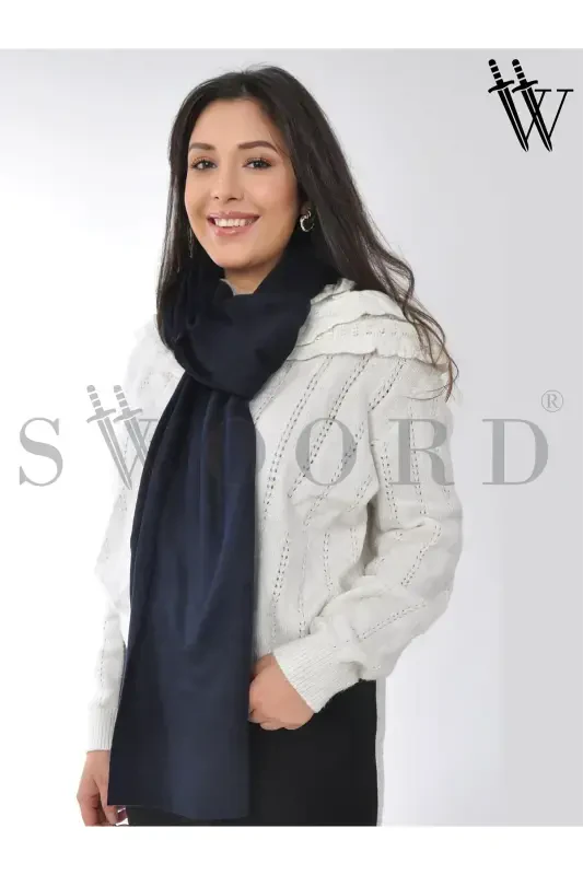 Polar Scarf / Fleece Scarf - Navy Blue - 2