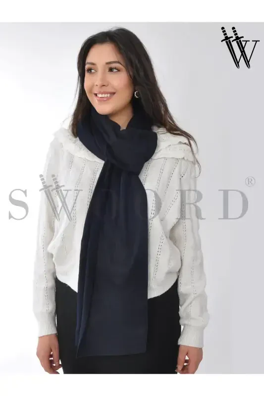 Polar Scarf / Fleece Scarf - Navy Blue - 3