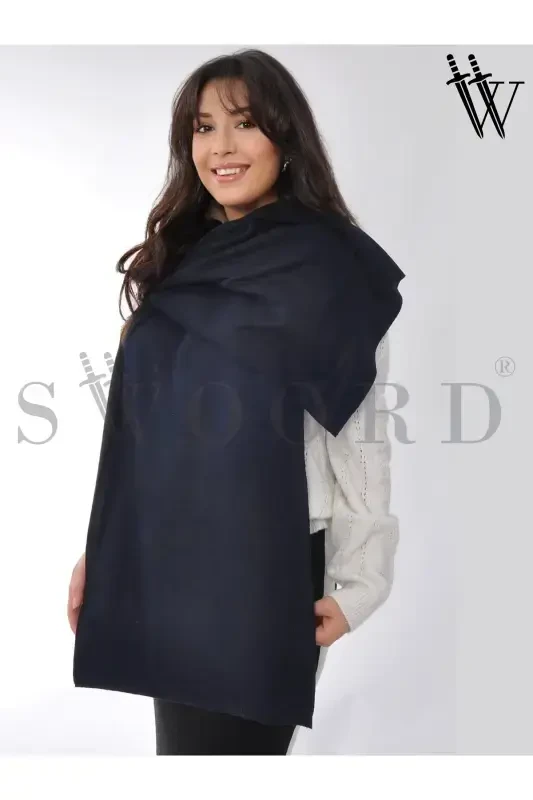Polar Scarf / Fleece Scarf - Navy Blue - 4