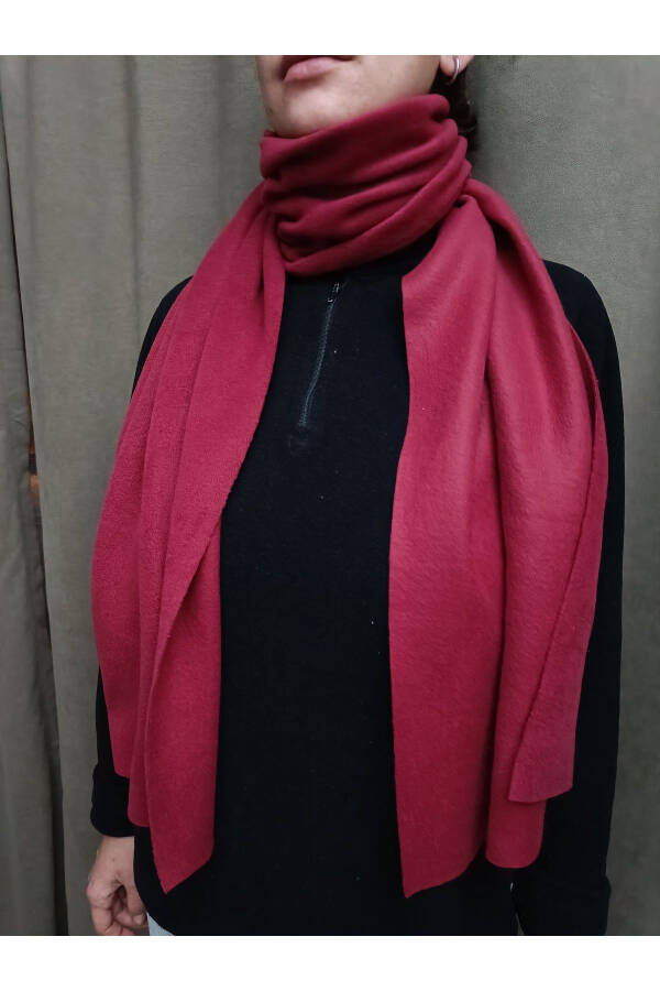 Polar Scarf Red Cherry Dark Red Burgundy Scarf - 2