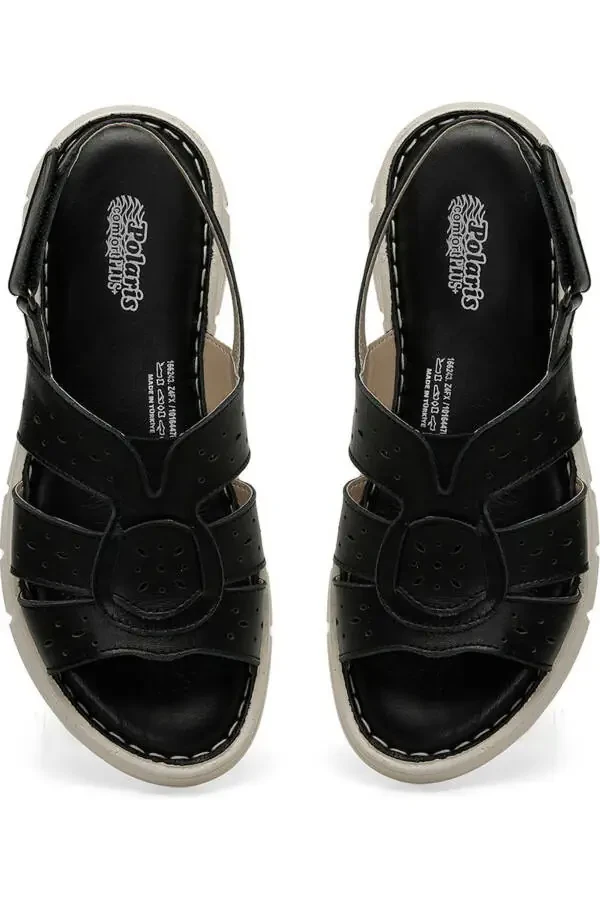 POLARIS 166243.Z4FX HAKİKİ DERİ KADIN SANDALET - 4