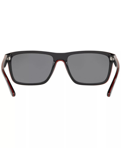 Polarized Sunglasses, PH4153 58 BLACK/RED/BLACK/POLAR DARK GREY - 5