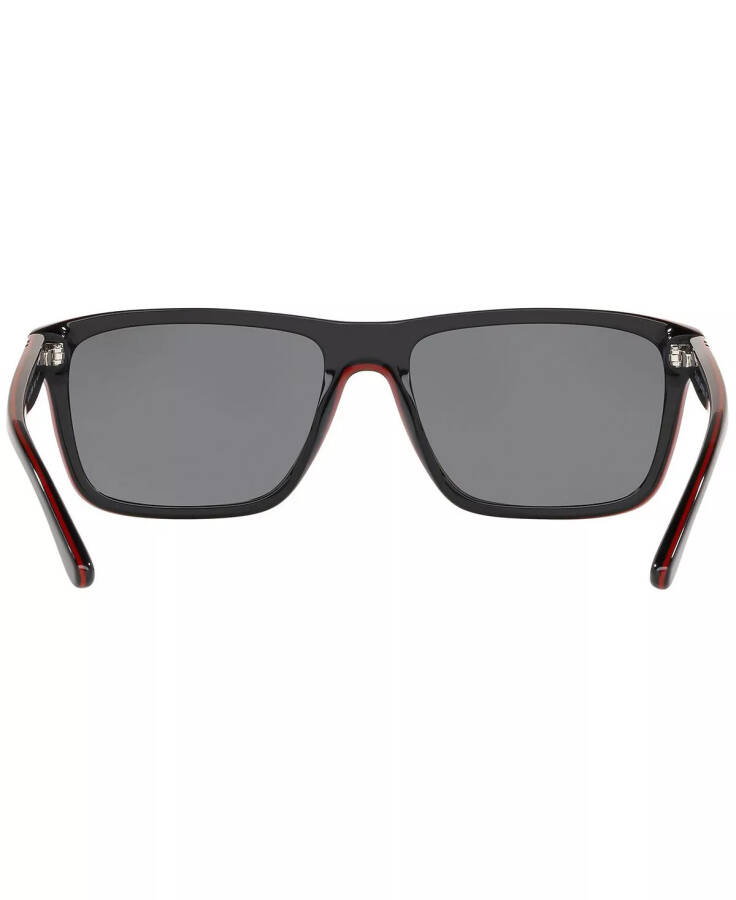 Polarized Sunglasses, PH4153 58 BLACK/RED/BLACK/POLAR DARK GREY - 5