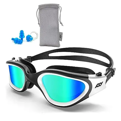POLARS DESIGN Swim Goggles, Polarized Swimming Goggles Anti-fog for Adult Men Women 
