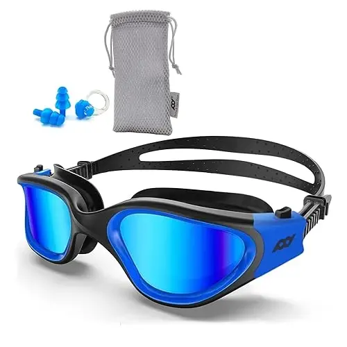 POLARS DESIGN Swim Goggles, Polarized Swimming Goggles Anti-fog for Adult Men Women 