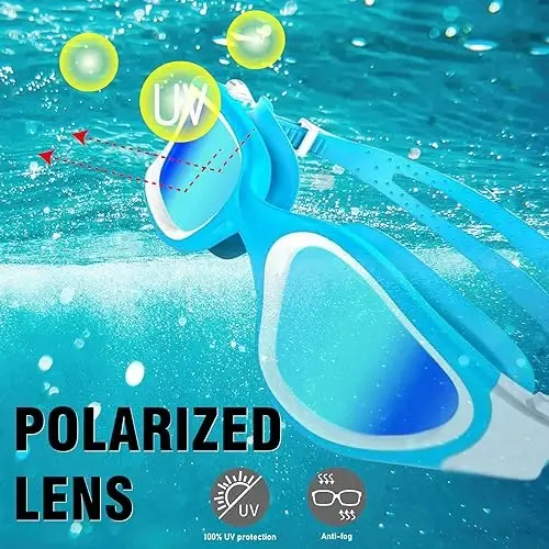 POLARS DESIGN Swim Goggles, Polarized Swimming Goggles Anti-fog for Adult Men Women - 3