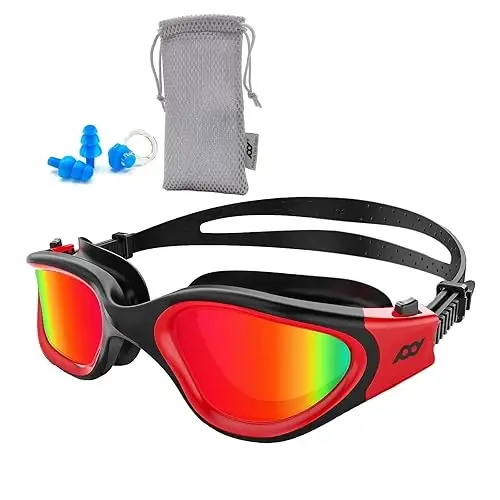 POLARS DESIGN Swim Goggles, Polarized Swimming Goggles Kattalar erkaklar va ayollar uchun tumanlashga qarshi suzish ko'zoynaklari - 1