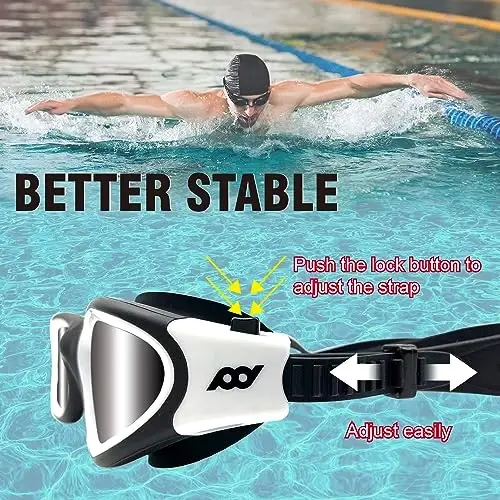 POLARS DESIGN Swim Goggles, Polarized Swimming Goggles Anti-fog for Adult Men Women - 4