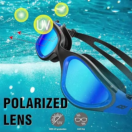 POLARS DESIGN Swim Goggles, Polarized Swimming Goggles Anti-fog for Adult Men Women - 3