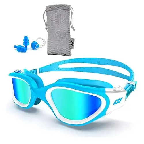 POLARS DESIGN Swim Goggles, Polarized Swimming Goggles Anti-fog for Adult Men Women 