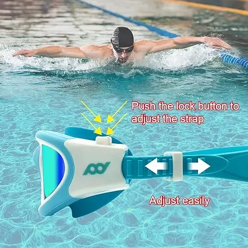 POLARS DESIGN Swim Goggles, Polarized Swimming Goggles Anti-fog for Adult Men Women - 4